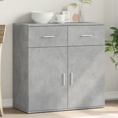 Skänk betonggrå 79x38x80 cm konstruerat trä