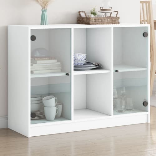 Skänk vit 102x37x75,5 cm konstruerat trä