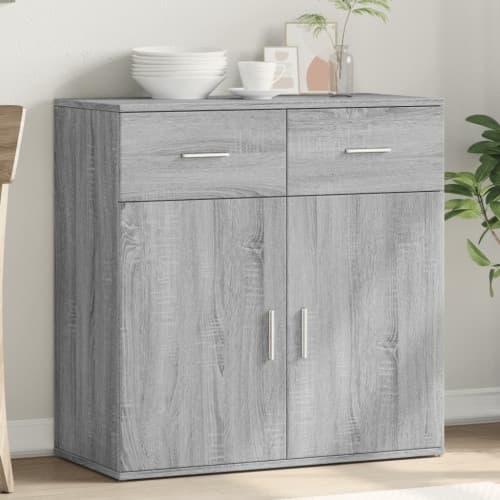 Skänk grå sonoma 79x38x80 cm konstruerat trä
