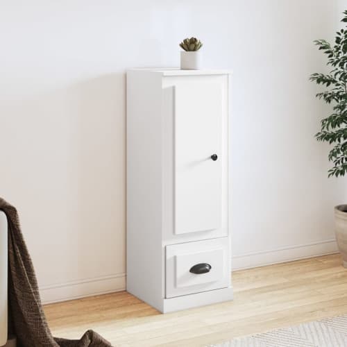 Skåp vit 36x35,5x103,5 cm konstruerat trä