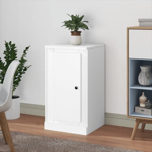 Skänk vit 37,5x35,5x67,5 cm konstruerat trä