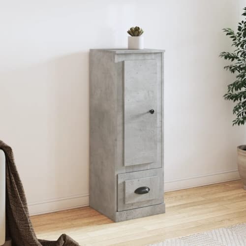Skåp betonggrå 36x35,5x103,5 cm konstruerat trä