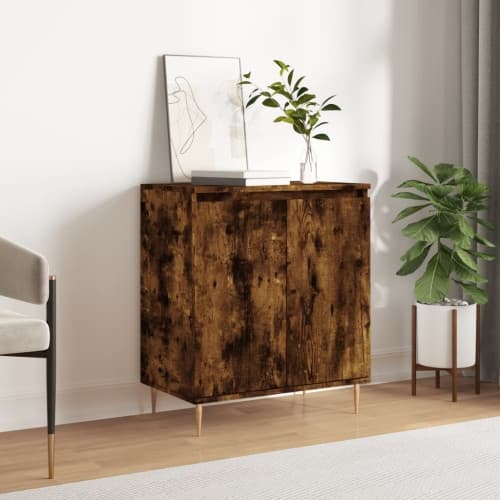 Byrå rökfärgad ek 60x35x70 cm konstruerat trä