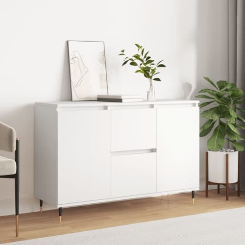 Skänk vit 104x35x70 cm konstruerat trä