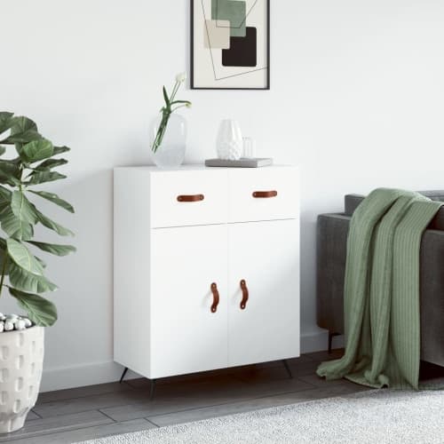 Skåp vit 69,5x34x90 cm konstruerat trä