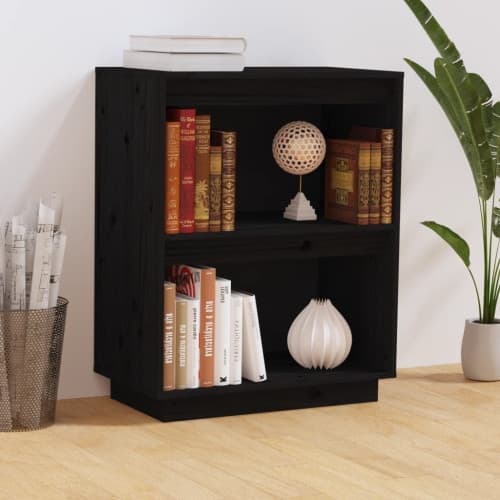 Konsolbord svart 60x34x75 cm massiv furu