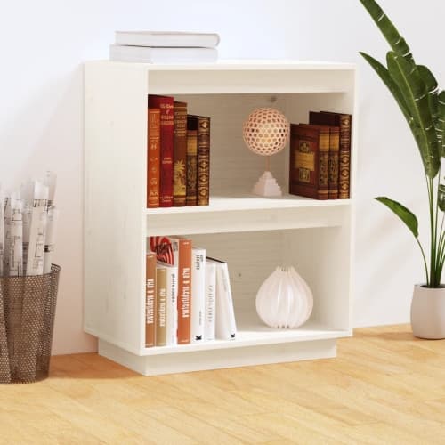 Konsolbord vit 60x34x75 cm massiv furu