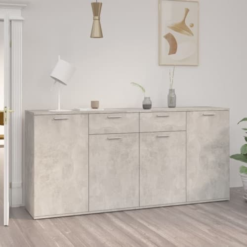 Skänk betonggrå 160x36x75 cm konstruerat trä