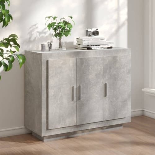 Skänk betonggrå 92x35x75 cm konstruerat trä