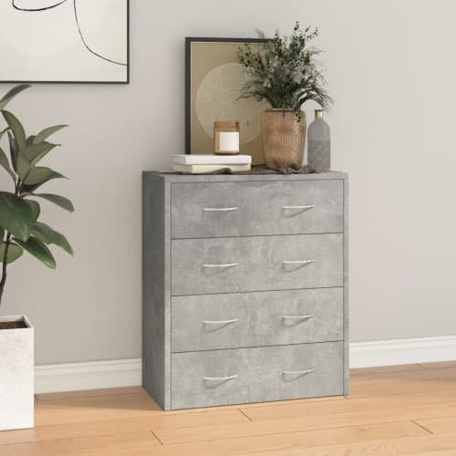 Skänk med 4 lådor 60x30,5x71 cm betonggrå