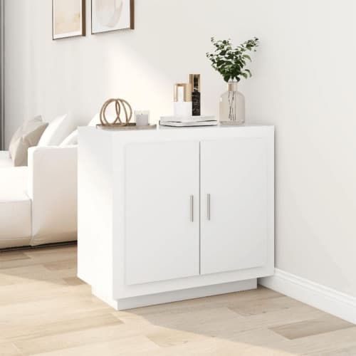 Skänk vit 80x40x75 cm konstruerat trä