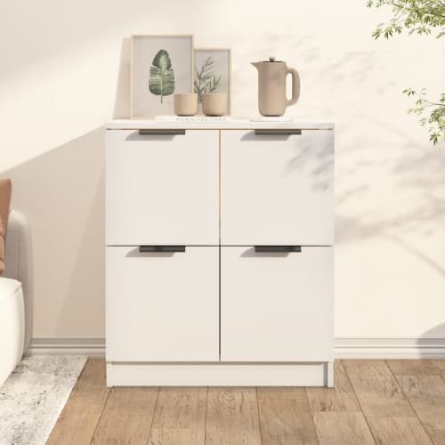 Skänk vit 60x30x70 cm konstruerat trä
