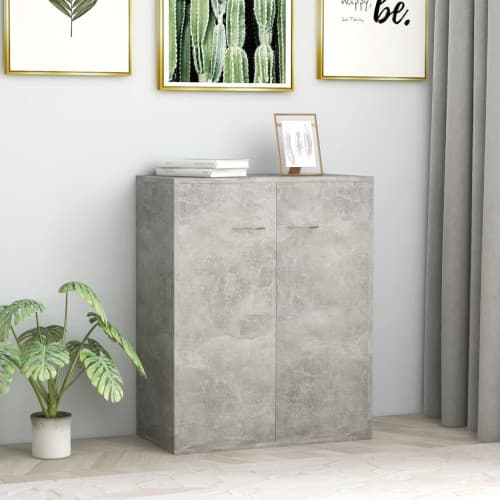 Skänk betonggrå 60x30x75 cm konstruerat trä