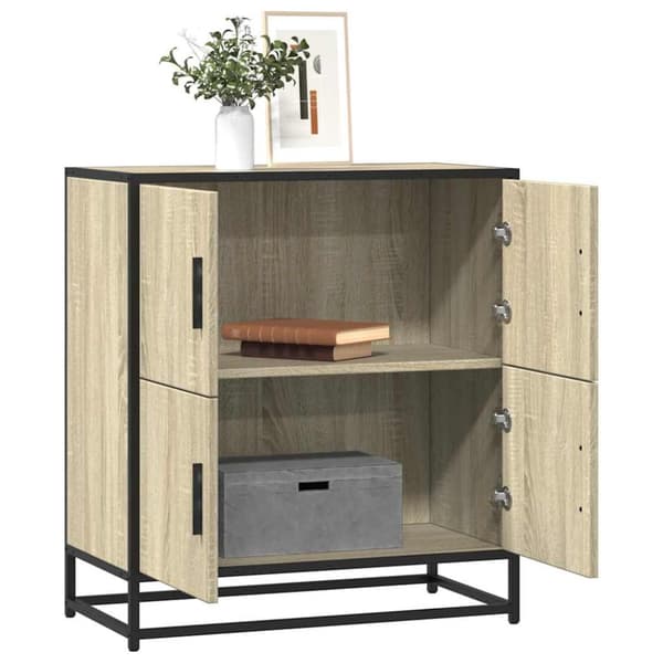 Skänk sonoma-ek 68x35x76 cm konstruerat trä