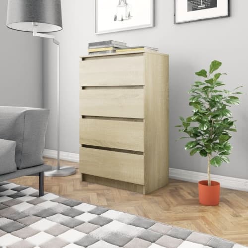 Byrå sonoma-ek 60x35x98,5 cm konstruerat trä