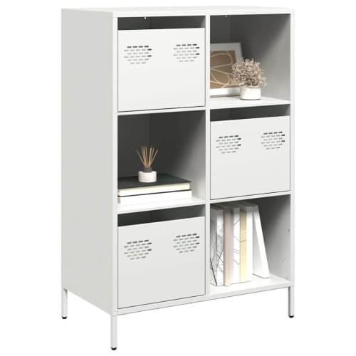 Högskåp vit 68x39x103,5 cm stål