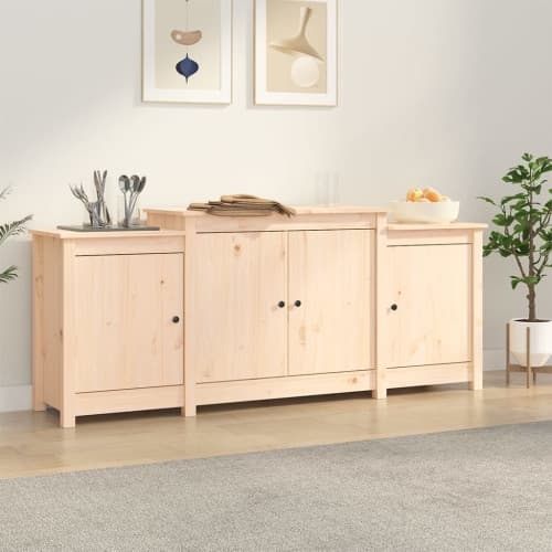 Skänk 164x37x68 cm massiv furu