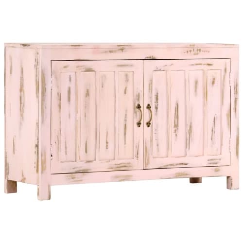 Skänk ljusrosa 110x35x70 cm massivt mangoträ