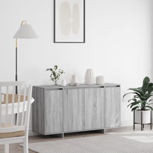 Grått Sideboard Grå sonoma Konstruerat trä 135 x 41 x 75 cm