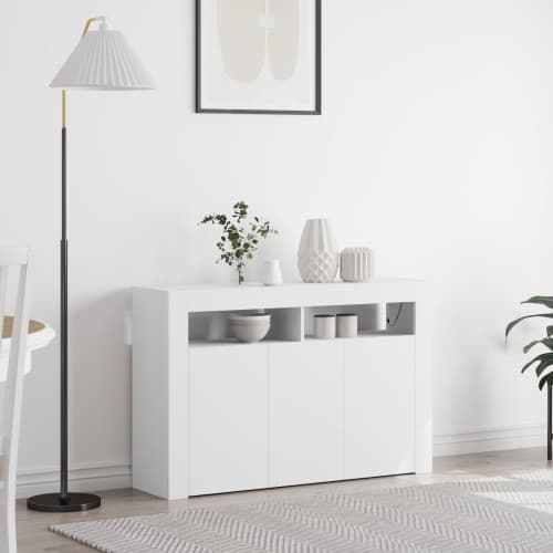 Vit Sideboard Vit Konstruerat trä 116 x 30 x 75 cm Modern