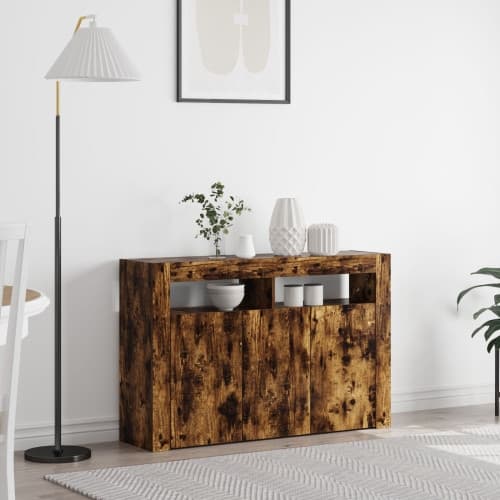 Skåp Rökt Ek Konstruerat Trä 116 x 30 x 75 cm Rökt Ek Skåp
