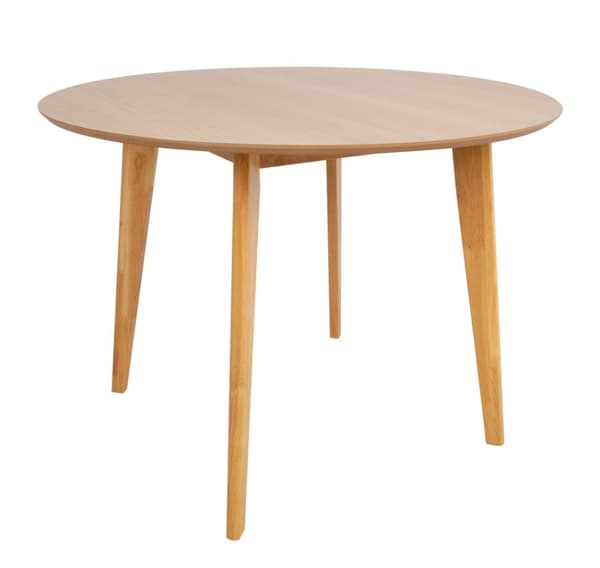 Ruokapöytäsarja ROXBY pyöreä pöytä D105xH76cm, 4 tuolia (AC91520), tammi