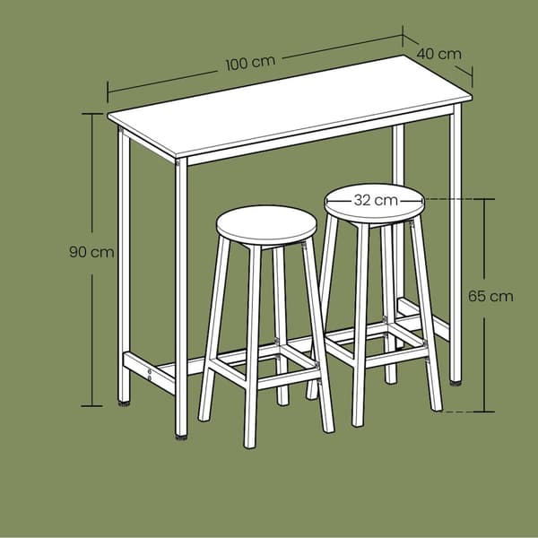 Bartafel met 2 barkrukken, bartafel met barkrukken, bartafel en barkrukkenset