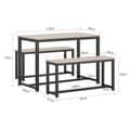 Miniatyrbild 3 av 5: Matsalsbord Set, OGT25-HN, 110x58x74 cm, Brun