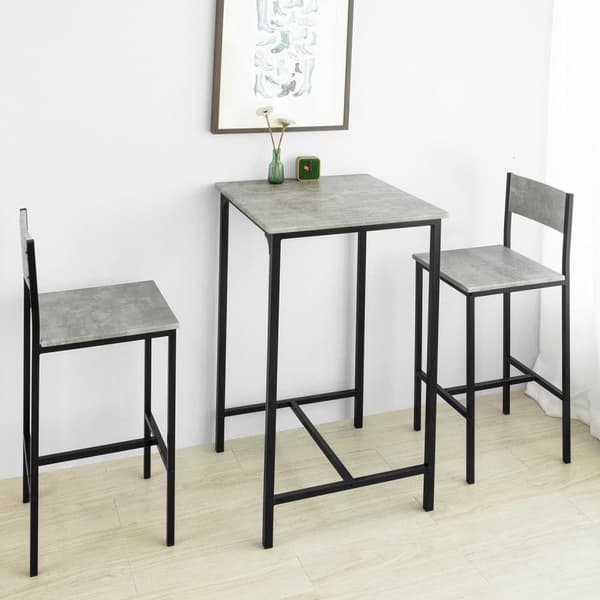 Barbord Set, OGT27-HG, 60x97x60 cm, Grå