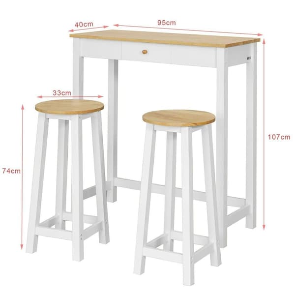 Barbordssæt, FWT50-WN, 40x107x95 cm, Træ
