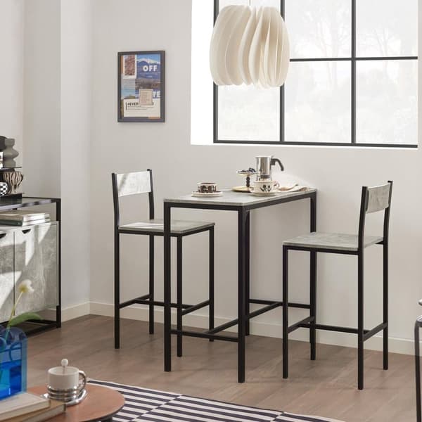 Barbord Set, OGT03-HG, 89x45x87 cm, Grå