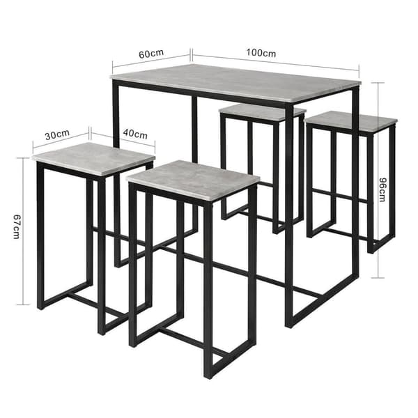 Bardisk, OGT15-HG, 100x60x96 cm, Grå