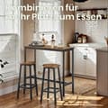 Miniatyrbild 2 av 5: Bartbordsset, VASAGLE LBT219B01, 40x100x90 cm, Brun Svart