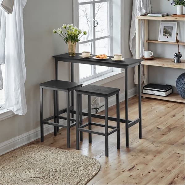 Ruokailuryhmä, VASAGLE LBT218B01, 100x40x90 cm, Musta