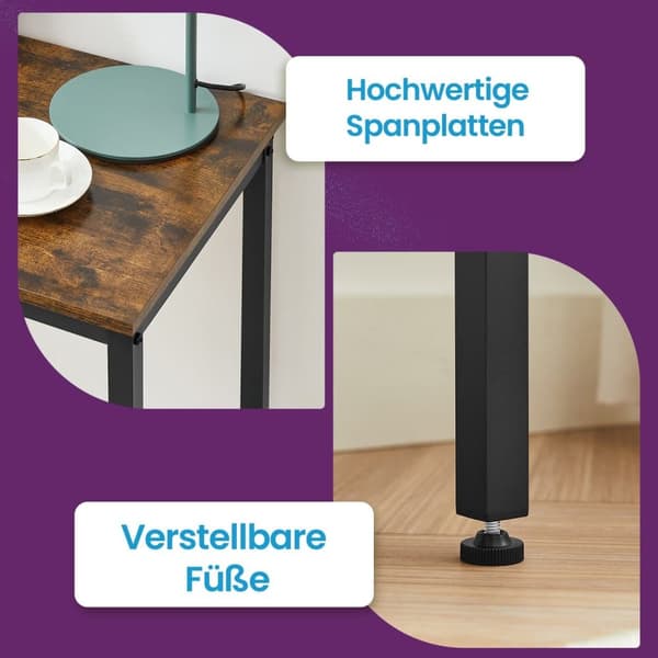 Matgrupp, VASAGLE LBT218B01, 100x40x90 cm, Brun