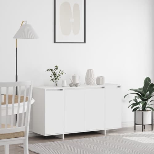 Vit Sideboard Vit Trä 135 x 41 x 75 cm Vit Sideboard