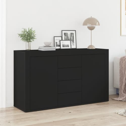 Sideboard Svart Konstruerat trä 120 x 36 x 69 cm Förvaring