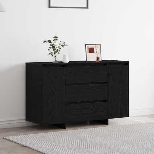 Sidoord svart ek 120x41x75 cm konstruerat trä