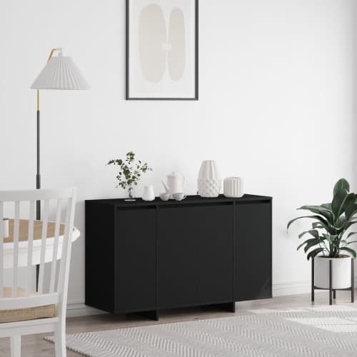 Svart Sideboard Svart Konstruerat trä 120 x 41 x 75 cm