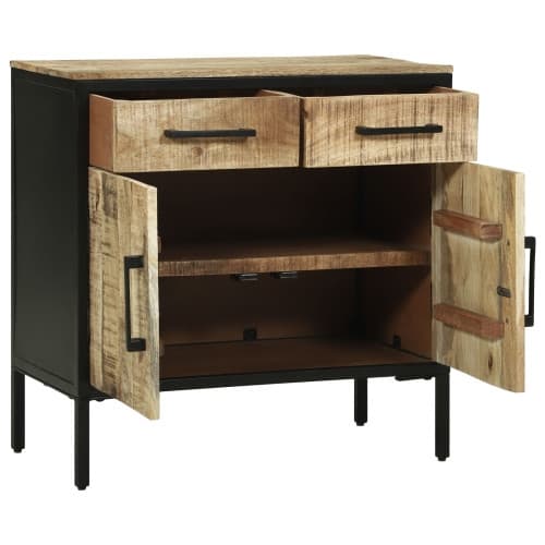 Sidebar 70x35x70 cm Solid Grovt Trä Mango