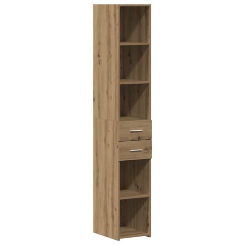 Highboard Svart Ek 30x42,5x185 cm Konstruerat trä