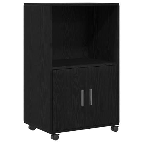 Rullvagn svart ek 55x40x91 cm konstruerat trä