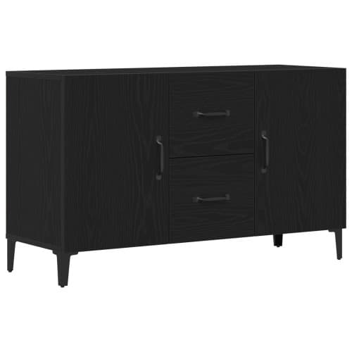 Svart Ek Skåp - 100 x 36 x 60 cm - Tillverkat av Konstruerat Trä
