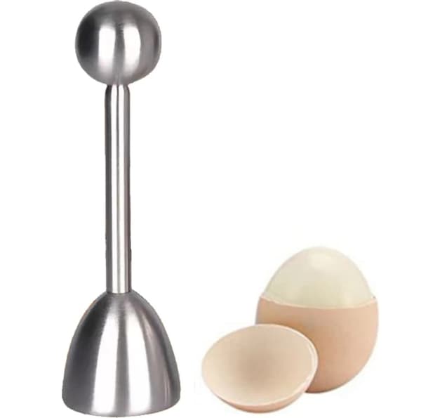 Egg Cutter Rostfritt stål Egg Cutter för mjuka hårdkokta ägg Cracker Egg Shell Separator Remover