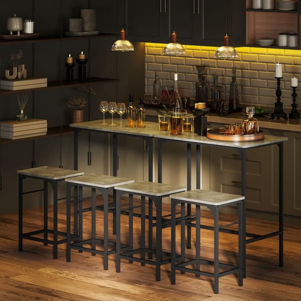Barbord Set, 80x50x87 cm, Grå