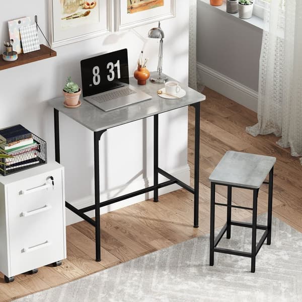 Barbord Set, 80x50x87 cm, Grå