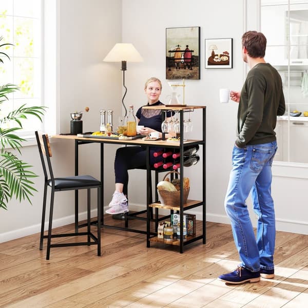 Barbord med Barstol Sæt, Brun