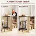 Miniatyrbild 6 av 9: Barbord med Barstolset, 91x49x91 cm, Ek Svart