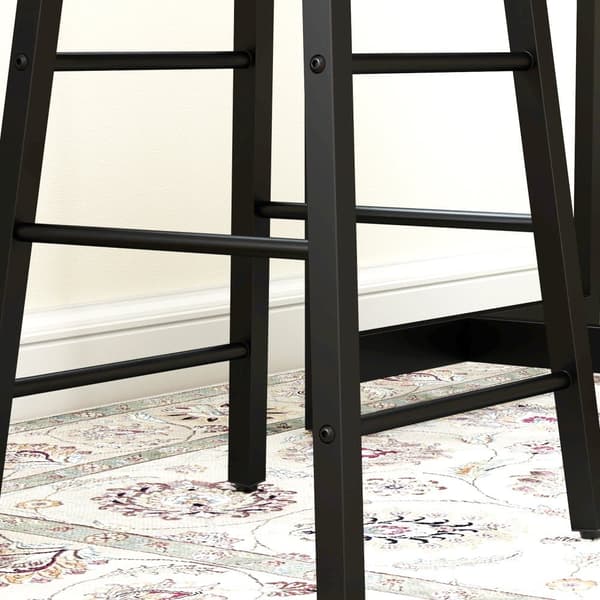 Barbord med Barstolset, 91x49x91 cm, Ek Svart
