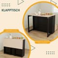 Miniatyrbillede 4 af 9: Barbord med Barstol Sæt, 116x70x89.5 cm, Sort Eg